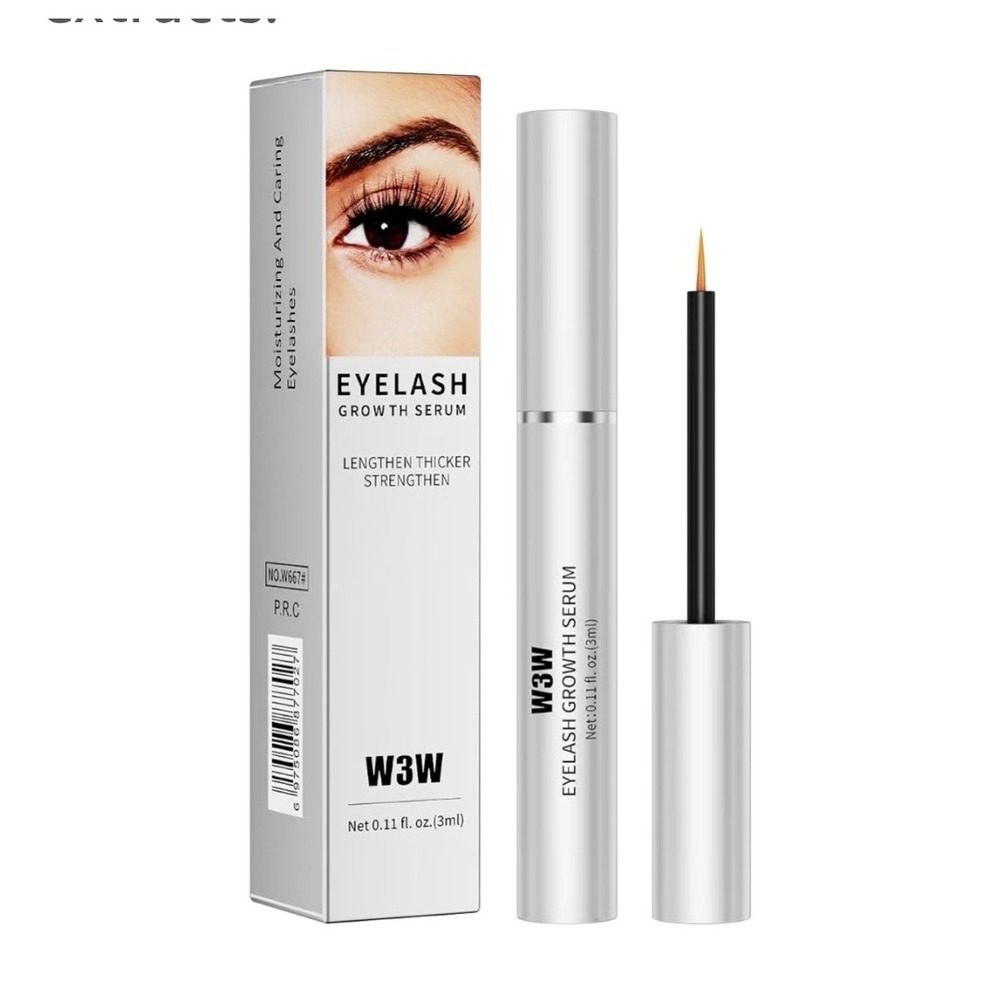 W3W Eyelash Growth Serum 3ml Lengthen Thicker Strengthen Lash Treatment W667